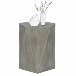 Deals ❤️ Adeco Modern Concrete End Side Table Indoor Outdoor Hexagon Accent 🛒 -Adeco Shop Adeco Modern Concrete End Side Table Indoor Outdoor Hexagon Accent 4