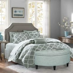 Wholesale 👍 Adeco Pastel Blue Modern Fabric Storage Ottoman Bench 🔥