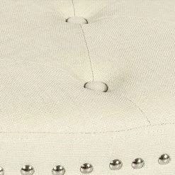 New 🔔 Adeco Modern Half Moon Beige Storage Ottoman 🛒 -Adeco Shop Adeco Modern Half Moon Storage Ottoman Bed Bench2C 4422x1922x17222C Beige 3