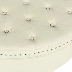 New 🔔 Adeco Modern Half Moon Beige Storage Ottoman 🛒 -Adeco Shop Adeco Modern Half Moon Storage Ottoman Bed Bench2C 4422x1922x17222C Beige 4