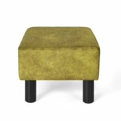 Flash Sale 😀 Adeco Small Foot Stool Ottoman Foot Rest Black/white ❤️ -Adeco Shop Adeco Modern Rectangle Ottoman stool Velvet Fabric Padded Footrest 6