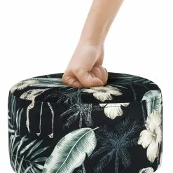 Flash Sale 👍 Adeco Modern Round Ottoman Foot Rest Footstool Velvet Fabric Padded 🔔 -Adeco Shop Adeco Modern Round Ottoman Foot Rest Footstool Velvet Fabric Padded 5