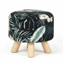 Flash Sale 👍 Adeco Modern Round Ottoman Foot Rest Footstool Velvet Fabric Padded 🔔 -Adeco Shop Adeco Modern Round Ottoman Foot Rest Footstool Velvet Fabric Padded 6