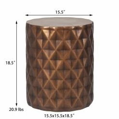 Deals 🤩 Adeco Modern Round End Table Outdoor Side Table Stool For Patio 👍 -Adeco Shop Adeco Modern Round Side End Coffee Accent Table Garden Stool For Patio 3