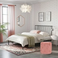 Deals 😉 Adeco Modern Round Velvet Ottoman Footrest Stool Make-up Vanity Pouf 👍 -Adeco Shop Adeco Modern Round Velvet Ottoman Footrest Stool Make up Vanity Pouf 7