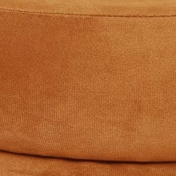 Flash Sale 😀 Adeco Modern Round Velvet Ottoman Upholstered Footrest Makeup Stool Grey 🛒 -Adeco Shop Adeco Modern Round Velvet Ottoman Upholstered Footrest Makeup Stool 3