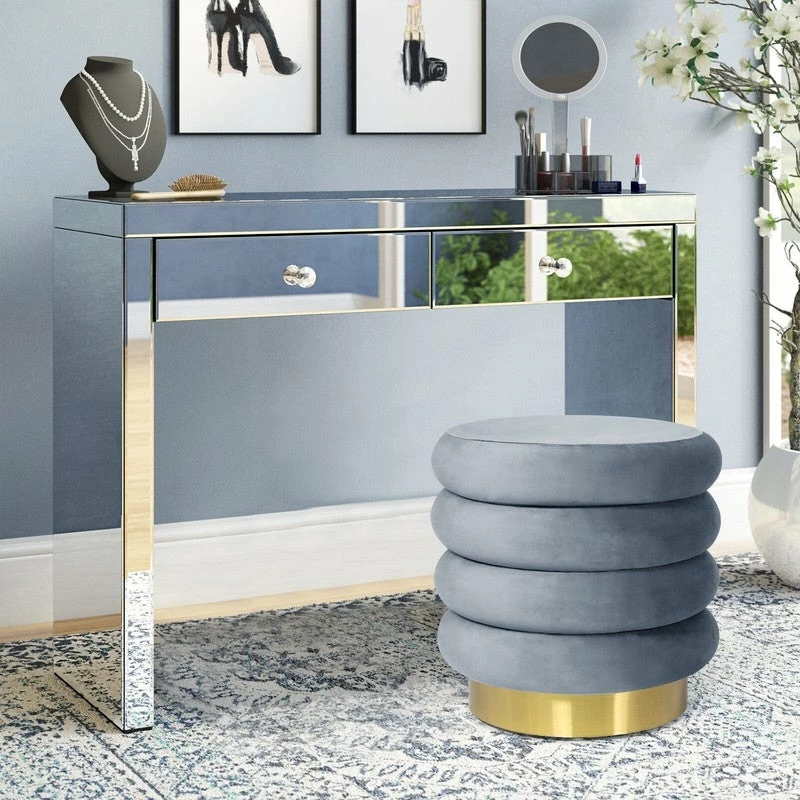 Top 10 ๐ Adeco Modern Round Velvet Storage Ottoman With Gold Plating Base ๐ 4 Top 10 ๐ Adeco Modern Round Velvet Storage Ottoman With Gold Plating Base ๐ - Image 2