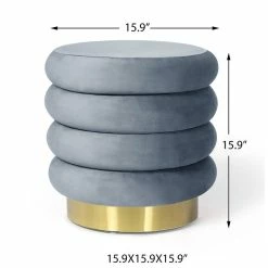 Top 10 ๐ Adeco Modern Round Velvet Storage Ottoman With Gold Plating Base ๐ 16 Top 10 ๐ Adeco Modern Round Velvet Storage Ottoman With Gold Plating Base ๐ -Adeco Shop Adeco Modern Round Velvet Storage Ottoman with Gold Plating Base 3