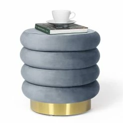 Top 10 ๐ Adeco Modern Round Velvet Storage Ottoman With Gold Plating Base ๐ 17 Top 10 ๐ Adeco Modern Round Velvet Storage Ottoman With Gold Plating Base ๐ -Adeco Shop Adeco Modern Round Velvet Storage Ottoman with Gold Plating Base 4