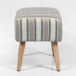 Brand new 🔔 Adeco Modern Simple Nordic Stripes Ottoman Stool Seat, 21x14x16.5, Gray Stripes 👏 -Adeco Shop Adeco Modern Simple Nordic Stripes Ottoman Stool Seat2C 21x14x16.52C Gray Stripes 4