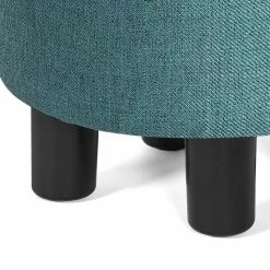 Buy 😀 Adeco Modern Small Round Seat Fabric Ottoman Footrest Footstool Room 💯 -Adeco Shop Adeco Modern Small Round Seat Fabric Ottoman Footrest Footstool Room 6