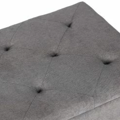 Buy ❤️ Adeco Modern Storage Ottoman Bench Soft Faric Cushion Assemble Required 🎁 -Adeco Shop Adeco Modern Storage Ottoman Bench Soft Faric Cushion Assemble Required 6