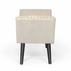 Best Sale 🤩 Adeco Modern Upholstered Fabric Ottoman Accent Bench Tufted Entryway ⭐ -Adeco Shop Adeco Modern Upholstered Fabric Ottoman Accent Bench Tufted Entryway 7
