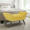 Brand new 😍 Adeco Modern Upholstered Fabric Ottoman Contemporary Accent Bed Bench 🛒 -Adeco Shop Adeco Modern Upholstered Fabric Ottoman Contemporary Accent Bed Bench