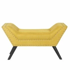 Brand new 😍 Adeco Modern Upholstered Fabric Ottoman Contemporary Accent Bed Bench 🛒 -Adeco Shop Adeco Modern Upholstered Fabric Ottoman Contemporary Accent Bed Bench 11