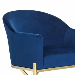 Buy 👏 Adeco Modern Velvet Upholstered Accent Chair Metal Base Thickly Padded ✔️ -Adeco Shop Adeco Modern Velvet Upholstered Accent Chair Metal Base Thickly Padded 5