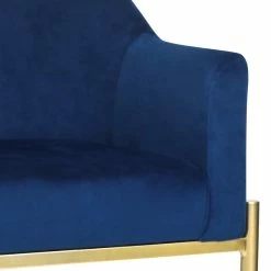 Buy 👏 Adeco Modern Velvet Upholstered Accent Chair Metal Base Thickly Padded ✔️ -Adeco Shop Adeco Modern Velvet Upholstered Accent Chair Metal Base Thickly Padded 7