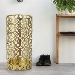 Outlet 🌟 Adeco Multipurpose End Table Metal Shelf Holder Organizer Entrance Umbrella Stand - 9. 25" X 9. 25" X 18. 78" ❤️ -Adeco Shop Adeco Multipurpose End Table Metal Shelf Holder Organizer Entrance Umbrella Stand 3