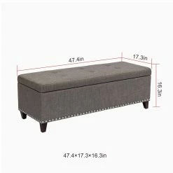 Top 10 ๐งจ Adeco Bench Classic Rectangular- Storage Ottomans, Gray ๐ 13 Top 10 ๐งจ Adeco Bench Classic Rectangular- Storage Ottomans, Gray ๐ -Adeco Shop Adeco OF0049 1 Bench Classic Rectangular Large Storage Ottomans2C Gray 2