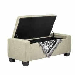 Best Sale 👍 Adeco Ottoman Bench With Storage 48 Inches Long (Beige) 👍 -Adeco Shop Adeco Ottoman Bench with Storage 48 Inches Long 28Beige29 2