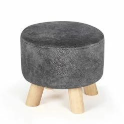 Budget 🎉 Adeco Ottoman Foot Rest Stool Fabric Padded Seat Cute Pouf Ottoman 💯 -Adeco Shop Adeco Ottoman Foot Rest Stool Fabric Padded Seat Cute Pouf Ottoman 2