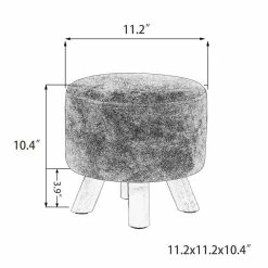 Budget 🎉 Adeco Ottoman Foot Rest Stool Fabric Padded Seat Cute Pouf Ottoman 💯 -Adeco Shop Adeco Ottoman Foot Rest Stool Fabric Padded Seat Cute Pouf Ottoman 3