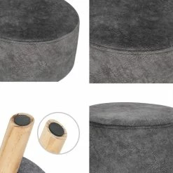 Budget 🎉 Adeco Ottoman Foot Rest Stool Fabric Padded Seat Cute Pouf Ottoman 💯 -Adeco Shop Adeco Ottoman Foot Rest Stool Fabric Padded Seat Cute Pouf Ottoman 5