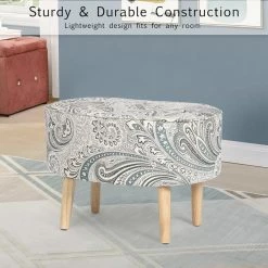 Flash Sale 😉 Adeco Ottoman Footstool - Modern Mid-Century - Ottoman Stool Seat ⭐ -Adeco Shop Adeco Ottoman Footstool Modern Mid Century Ottoman Stool Seat 13