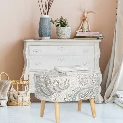 Flash Sale 😉 Adeco Ottoman Footstool - Modern Mid-Century - Ottoman Stool Seat ⭐ -Adeco Shop Adeco Ottoman Footstool Modern Mid Century Ottoman Stool Seat 3