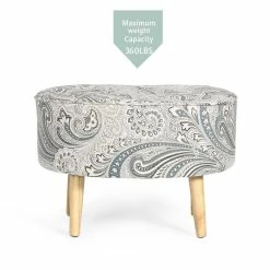 Flash Sale 😉 Adeco Ottoman Footstool - Modern Mid-Century - Ottoman Stool Seat ⭐ -Adeco Shop Adeco Ottoman Footstool Modern Mid Century Ottoman Stool Seat 5