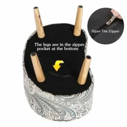 Flash Sale 😉 Adeco Ottoman Footstool - Modern Mid-Century - Ottoman Stool Seat ⭐ -Adeco Shop Adeco Ottoman Footstool Modern Mid Century Ottoman Stool Seat 8