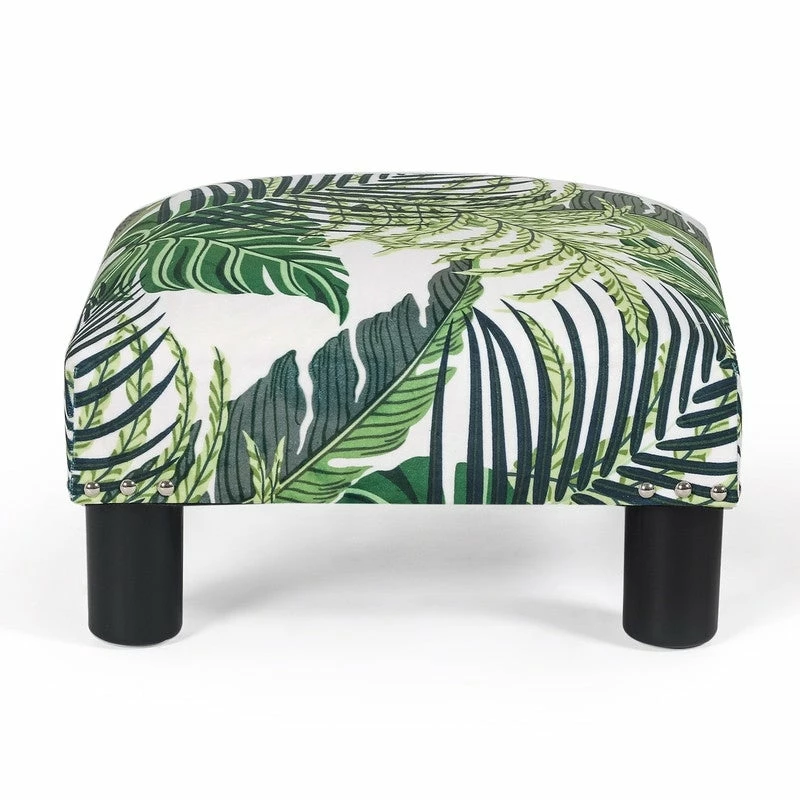 Best Sale 🤩 Adeco Ottoman Footstool- Soft Fabric And Waterproof Faux Leather Green 🛒 5 Best Sale 🤩 Adeco Ottoman Footstool- Soft Fabric And Waterproof Faux Leather Green 🛒 - Image 3