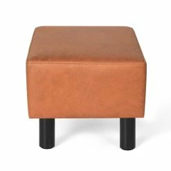 Deals 🧨 Adeco Ottoman Foot Stool Faux Leather Padded Foot Rest 🌟 -Adeco Shop Adeco Ottoman Footstool2C Modern Rectangle Faux Leather Padded Footrest 7