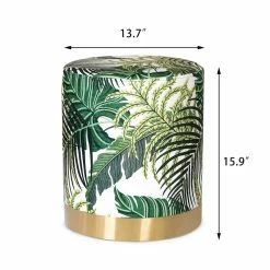 Top 10 🧨 Adeco Ottoman Velvet Footrest Stool Side Table Gold Plating Metal Base White/green 🛒 -Adeco Shop Adeco Ottoman Velvet Footrest Stool Side Table Gold Plating Metal Base 11
