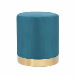 Top 10 🧨 Adeco Ottoman Velvet Footrest Stool Side Table Gold Plating Metal Base White/green 🛒 -Adeco Shop Adeco Ottoman Velvet Footrest Stool Side Table Gold Plating Metal Base 4