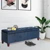 Wholesale 🥰 Adeco Ottoman With Storage Button Tufted DIY Assemble Bench Bedroom Grey 👏