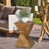 Flash Sale 😉 Adeco Outdoor Indoor Concrete Side Table Modern Accent End Table 👍 -Adeco Shop Adeco Outdoor Indoor Concrete Side Table2C Modern Accent End Table