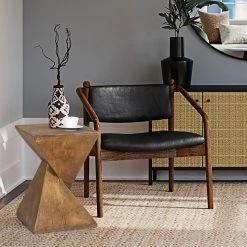 Flash Sale 😉 Adeco Outdoor Indoor Concrete Side Table Modern Accent End Table 👍 -Adeco Shop Adeco Outdoor Indoor Concrete Side Table2C Modern Accent End Table 3