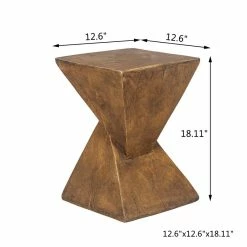 Flash Sale 😉 Adeco Outdoor Indoor Concrete Side Table Modern Accent End Table 👍 -Adeco Shop Adeco Outdoor Indoor Concrete Side Table2C Modern Accent End Table 4