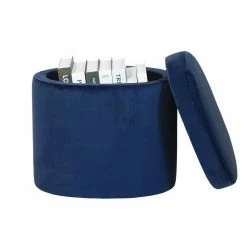 Promo ❤️ Adeco Oval Storage Ottoman, Modern Velvet Footrest Vanity Makeup Stool Black 🌟 -Adeco Shop Adeco Oval Storage Ottoman2C Modern Velvet Footrest Vanity Makeup Stool 12