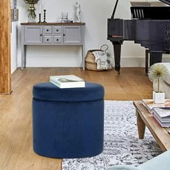 Promo ❤️ Adeco Oval Storage Ottoman, Modern Velvet Footrest Vanity Makeup Stool Black 🌟 -Adeco Shop Adeco Oval Storage Ottoman2C Modern Velvet Footrest Vanity Makeup Stool 8