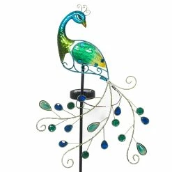 Buy 🎁 Adeco Peacock Metal Stake With Solar Lights 🔥 -Adeco Shop Adeco Peacock Metal Stake with Solar Lights 3