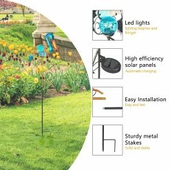 Best Sale 👏 Adeco Pelican Solar Lights Metal Garden Stake 🌟 -Adeco Shop Adeco Pelican Solar Lights Metal Garden Stake 2
