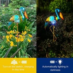 Best Sale 👏 Adeco Pelican Solar Lights Metal Garden Stake 🌟 -Adeco Shop Adeco Pelican Solar Lights Metal Garden Stake 3