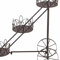 Coupon ✨ Adeco Plant Stands 3 Tier Metal Garden Cart Flower Pot Shelving Rack 🤩 -Adeco Shop Adeco Plant Stands 3 Tier Metal Garden Cart Flower Pot Shelving Rack 4