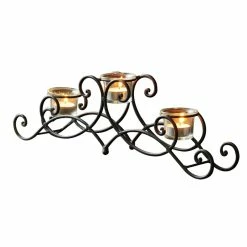 Cheap 😉 Adeco Iron Pyramid Candle Holder 👍 -Adeco Shop Adeco Pyramid Layout2C 3 Tea Light Iron Table Desk Top Candle Holder 4