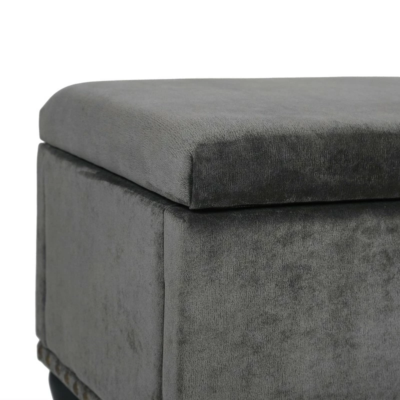 Best Pirce 🛒 Adeco Rectanglar Storage Ottoman Footrest Bench Assembly Required Blue 🎉 11 Best Pirce 🛒 Adeco Rectanglar Storage Ottoman Footrest Bench Assembly Required Blue 🎉 - Image 9