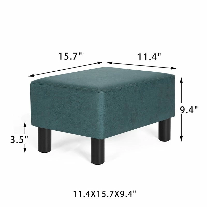 Best Sale ⌛ Adeco Rectangle Footrest Ottoman Faux Leather Foot Stool Black ✨ 17 Best Sale ⌛ Adeco Rectangle Footrest Ottoman Faux Leather Foot Stool Black ✨ - Image 15