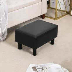 Best Sale ⌛ Adeco Rectangle Footrest Ottoman Faux Leather Foot Stool Black ✨ 19 Best Sale ⌛ Adeco Rectangle Footrest Ottoman Faux Leather Foot Stool Black ✨ -Adeco Shop Adeco Rectangle Footrest Stool Ottoman Faux Leather Foot Step 2