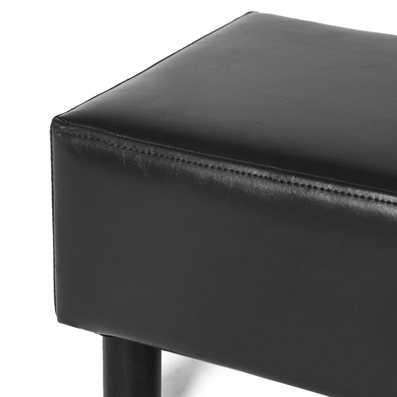 Best Sale ⌛ Adeco Rectangle Footrest Ottoman Faux Leather Foot Stool Black ✨ 10 Best Sale ⌛ Adeco Rectangle Footrest Ottoman Faux Leather Foot Stool Black ✨ - Image 8